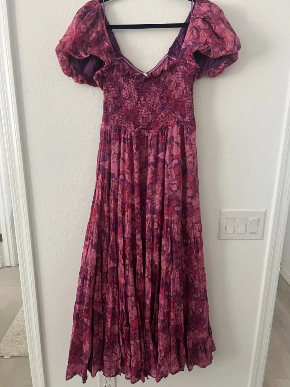 Free People Sun-Drenched Maxi Dress | Cottagecore Romantic Floral | Medium